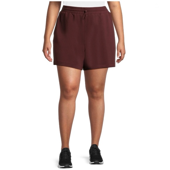Women's Heavy Weight Fashion Shorts. Color: Deep Chianti - Picture 2 of 5